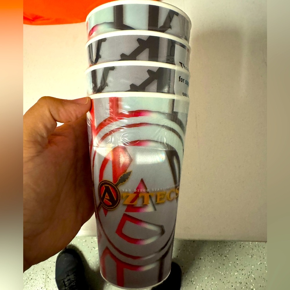Brand New San Diego State University Aztecs 3D Holographic Spirit Cup Set Of 4